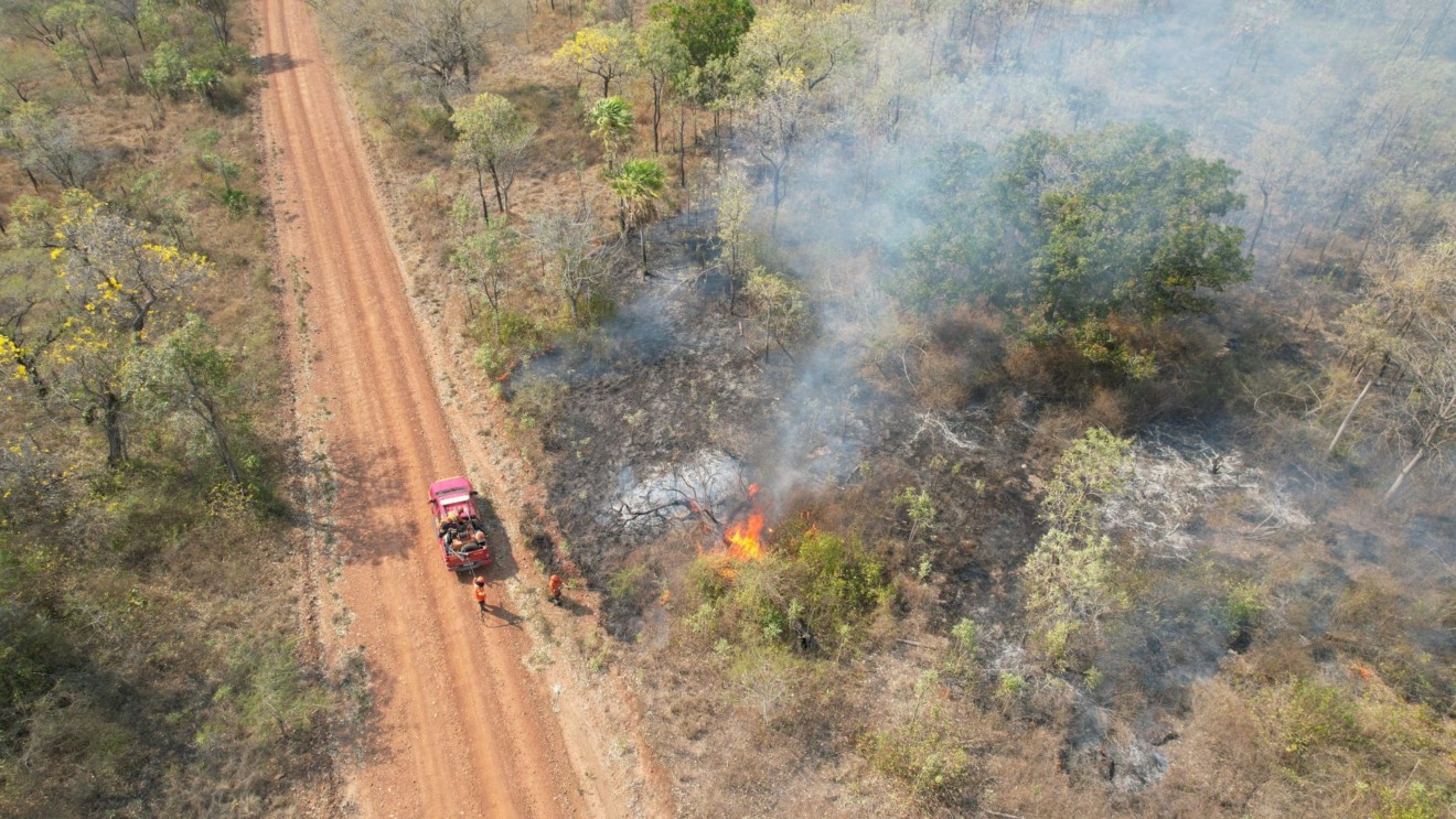 Corpo de Bombeiros Militar de Mato Grosso do Sul continua os combates ao incêndios na região - Foto: CBM-MS