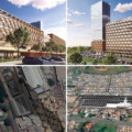 Projeto de ampliação do shopping (acima), projeção de sombra de torre de clínica médica (abaixo à esquerda) e área de multirresidencial com 196 unidades (abaixo à direita) 