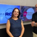 Silvia Raupp no estúdio da rádio CBN Campo Grande com José Marques