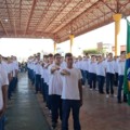 A ato ocorre no Ginásio Poliesportivo da Lagoa, localizado na avenida Aldair Rosa de Oliveira