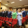 Prefeita, vice-prefeita e vereadores durante diplomação no TRE-MS
