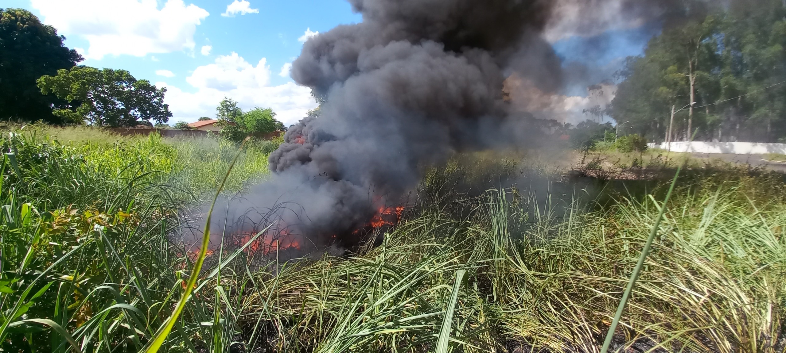 Fumaça tóxica de lixo causa transtornos em Três Lagoas