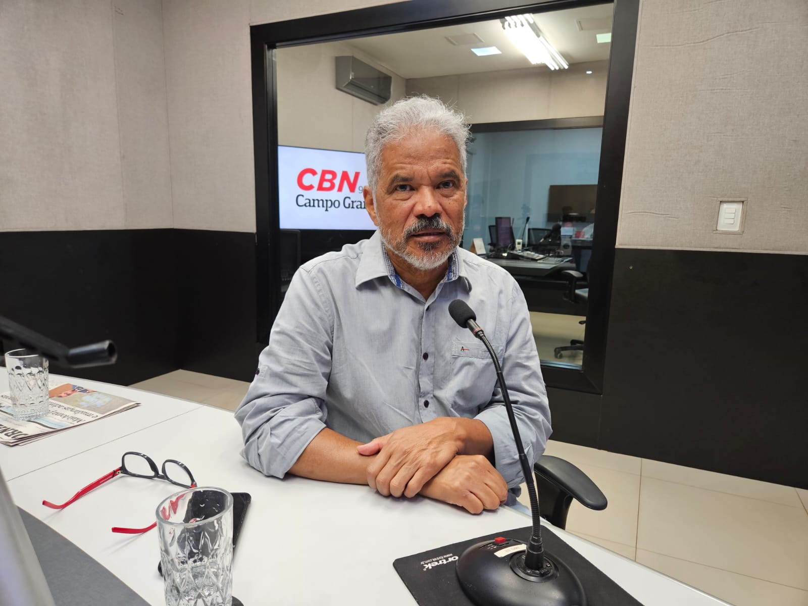 Adilson Trindade durante o jornal CBN Campo Grande desta quarta-feira.