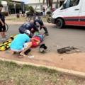 Motociclista invade a preferencial e colide com carro na avenida Jary Mercante