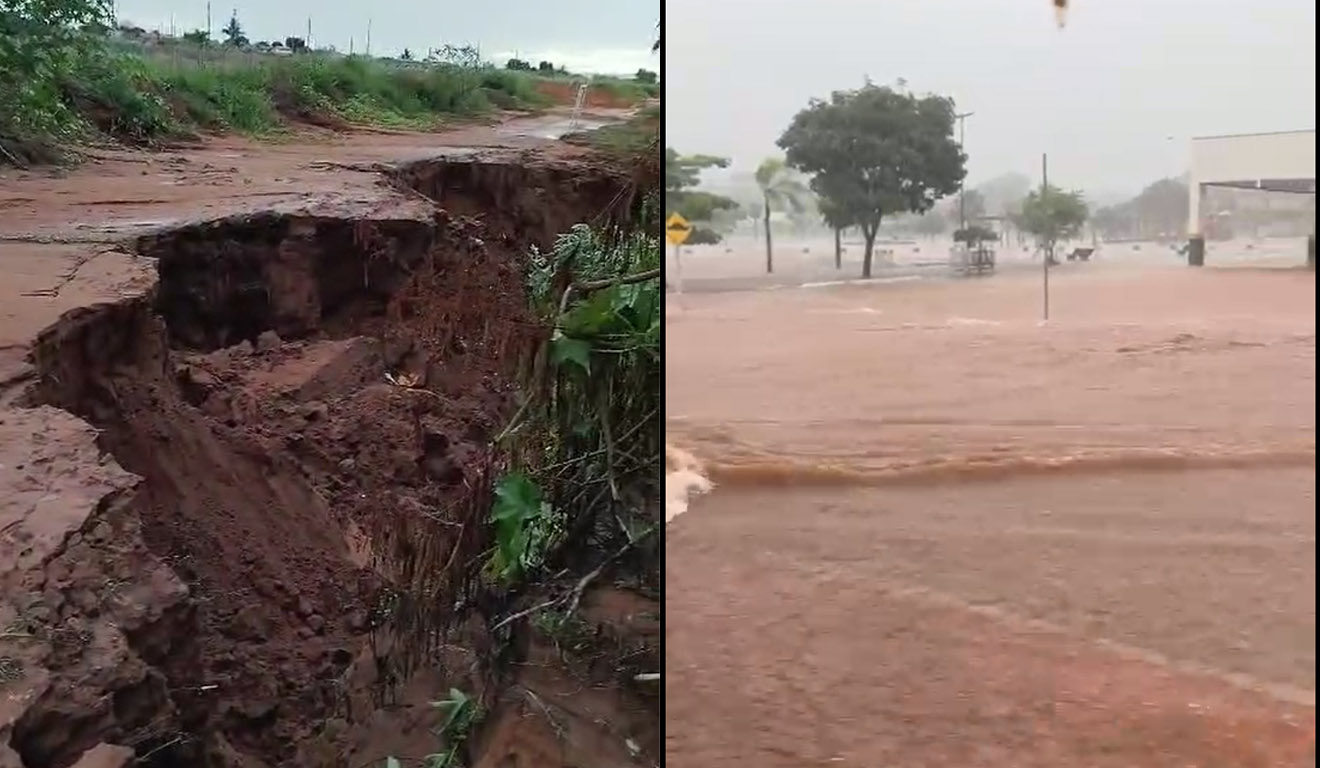 Em menos de uma hora, município registrou 61,4mm de chuva