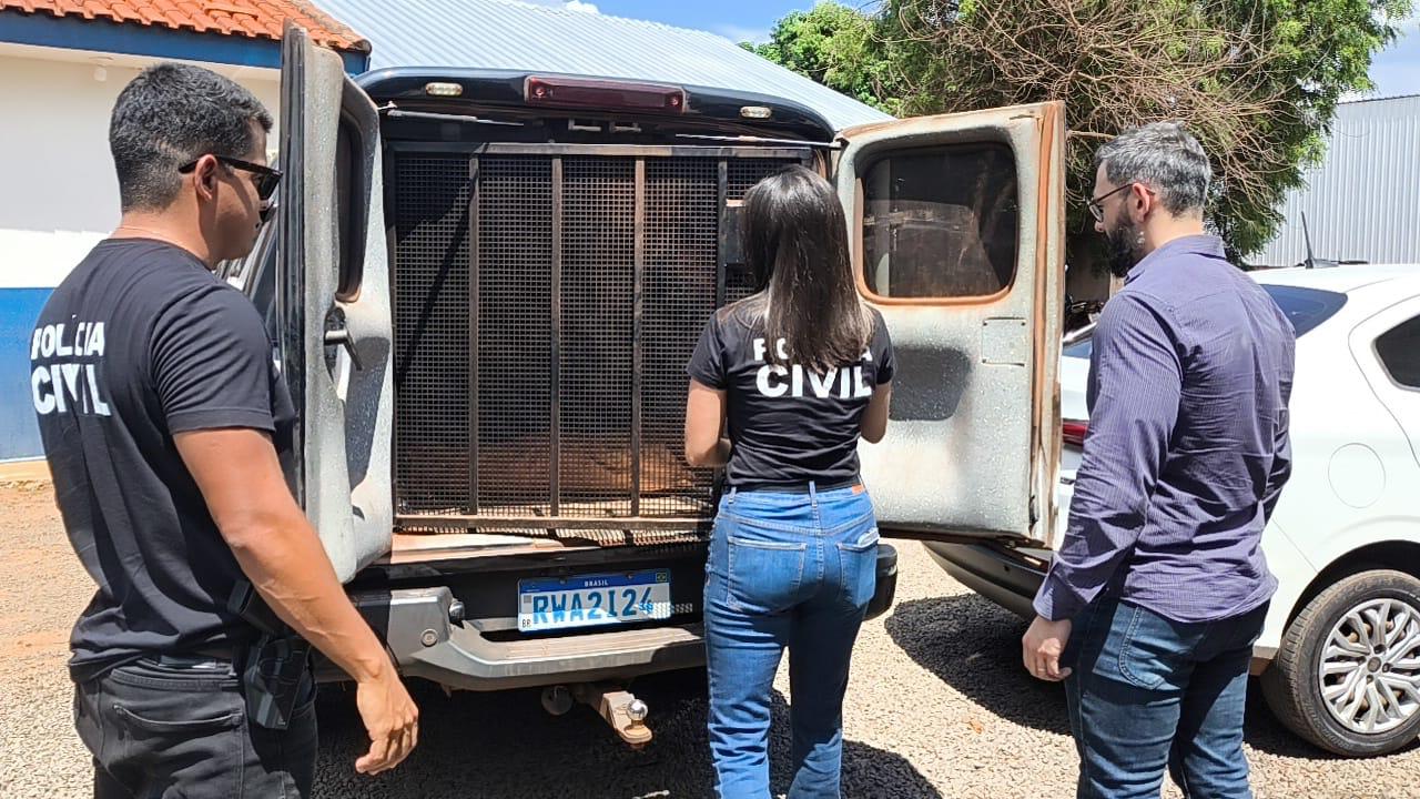 Suspeito tentou simular morte natural e foi preso enquanto fugia pela rodovia - Foto: Divulgação/PCMS