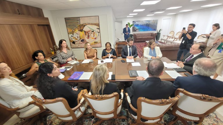 Visita da ministra Cida Gonçalves e equipe a Campo Grande incluiu reunião no Tribunal de Justiça do Estado - Foto: Reprodução/TJMS