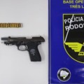 Polícia Militar Rodoviária apreende pistola e munições na MS-112