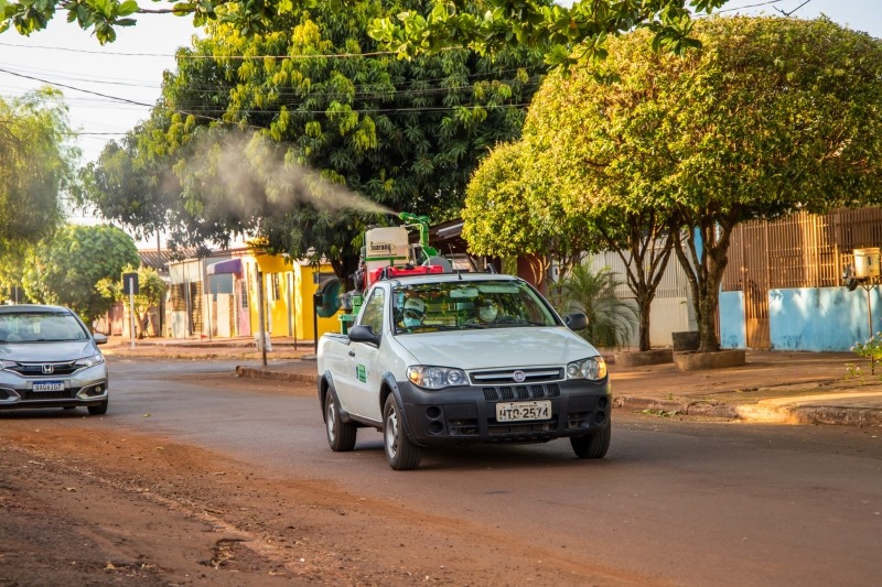 Foto: Aplicação do fumacê em Maracaju-
Assessoria de Comunicação/Prefeitura