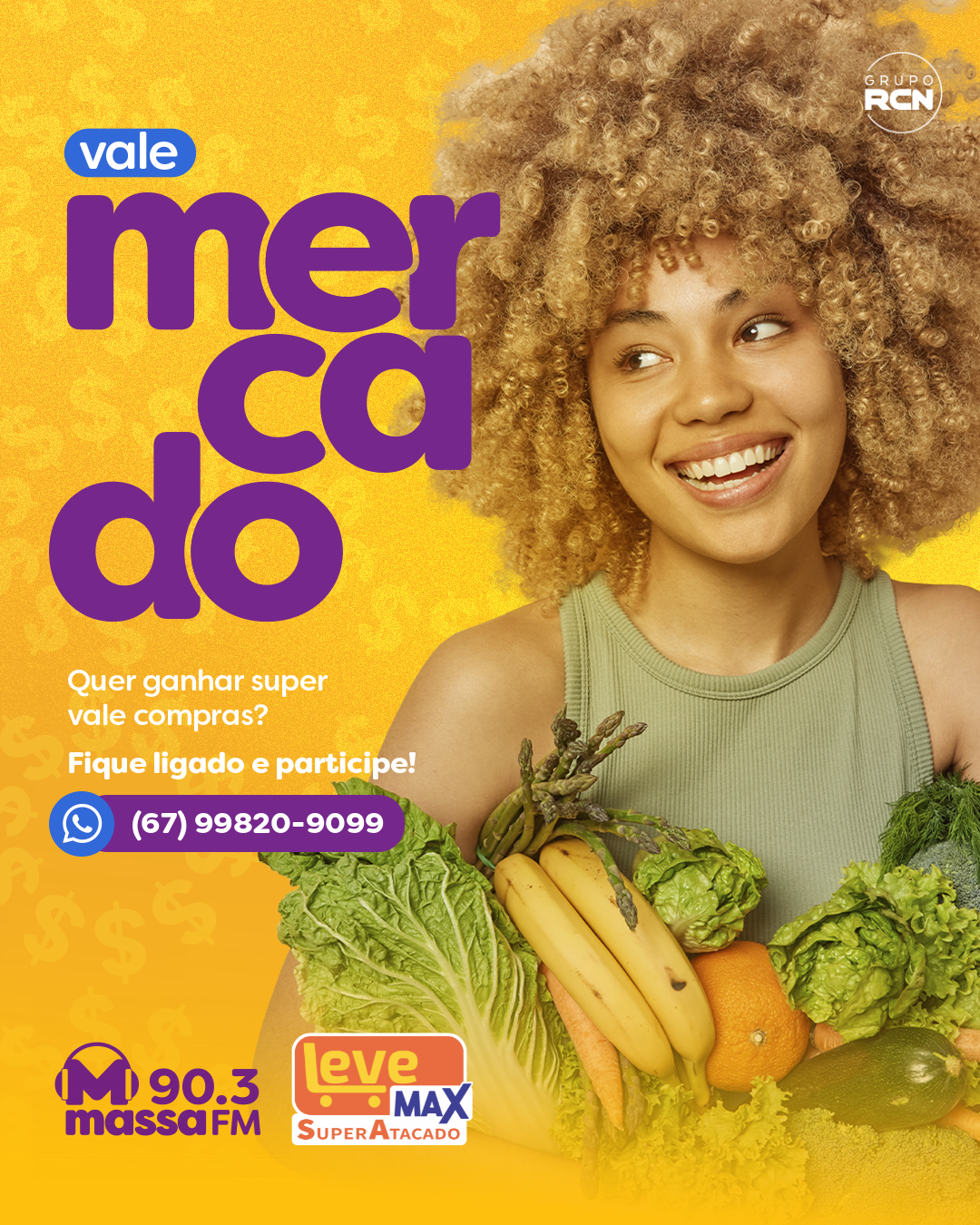 Massa FM e Leve Max SuperAtacado sorteiam vale-compras toda sexta-feira