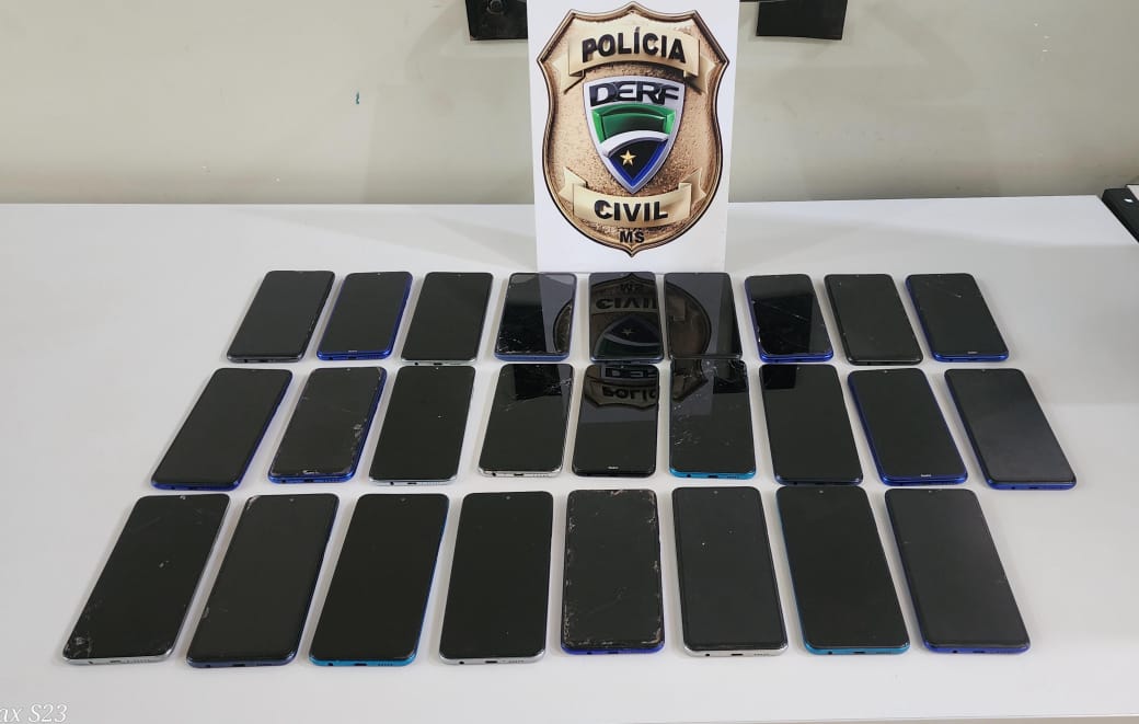 Polícia Civil recupera 26 celulares furtados da Sesau- Foto: Reprodução/ Polícia Civil