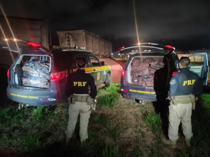 Foram 1.100 kg de cocaína apreendidos em menos de 24h - Foto: Reprodução PRF