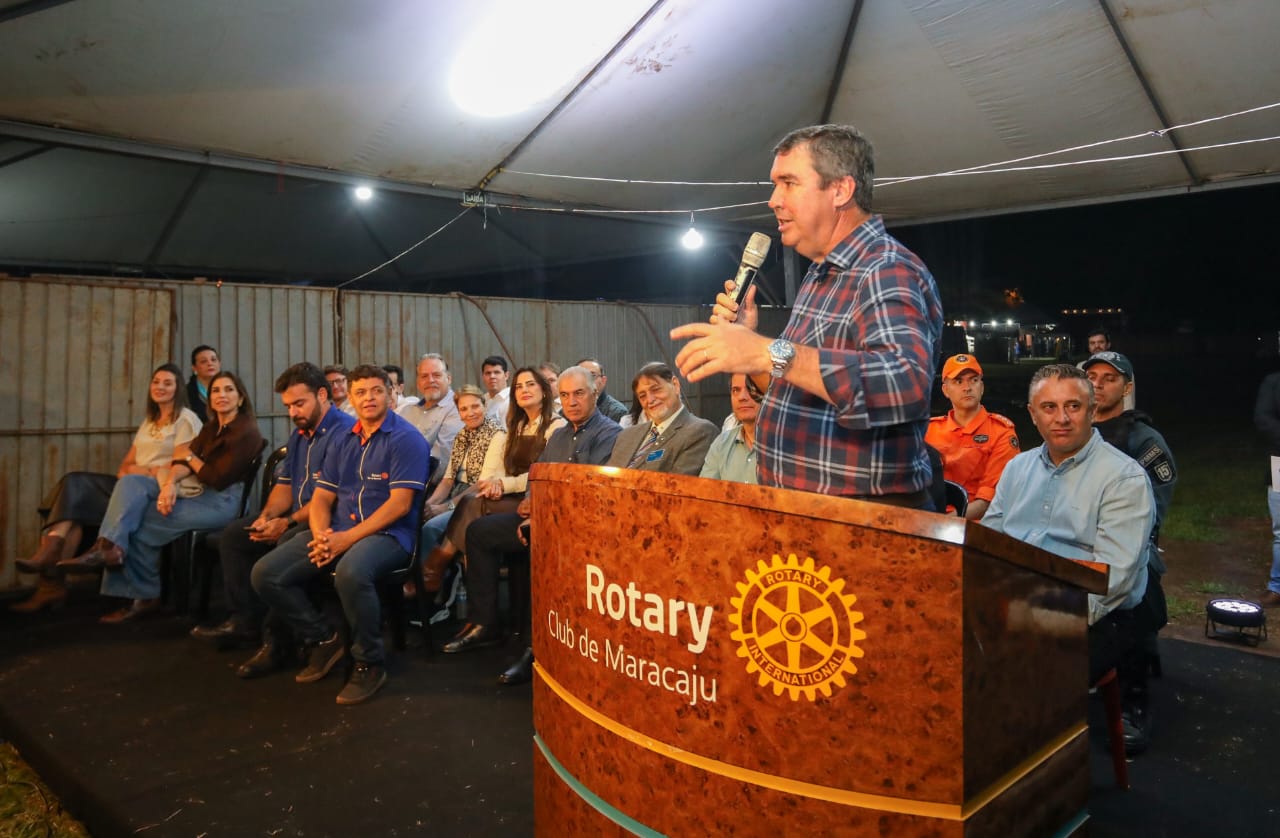 Governador Eduardo Riedel participou da abertura do evento - Foto: Reprodução/ Saul Schramm