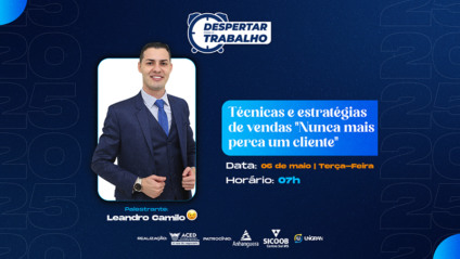 Leandro Camilo será o palestrante do mês. / Foto: ACED/Divulgação
