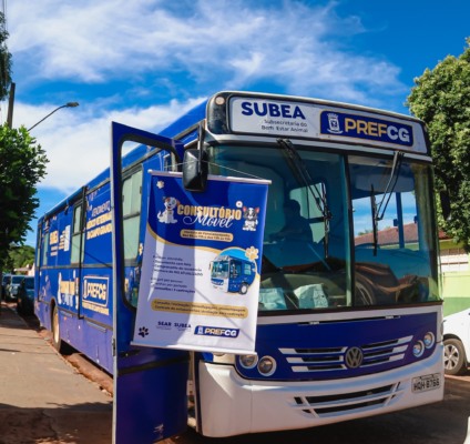Ônibus do consultório móvel - Foto: Divulgação/Prefeitura de CG