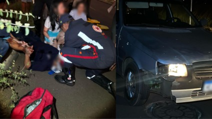 Ciclista é atropelado por carro próximo ao Hospital Regional