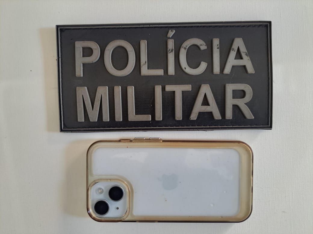 Suspeito em sua defesa disse ter encontrado no chão e negou furto: Divulgação/Polícia Militar 