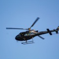 Helicóptero do Comando-Geral da Polícia Militar foi utilizado na operação (Foto: Polícia Civil)