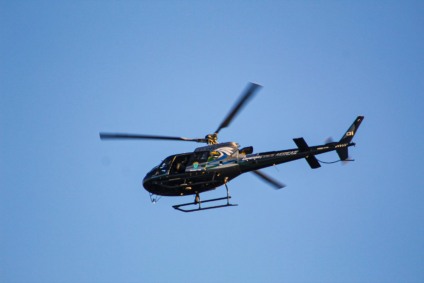 Helicóptero do Comando-Geral da Polícia Militar foi utilizado na operação (Foto: Polícia Civil)