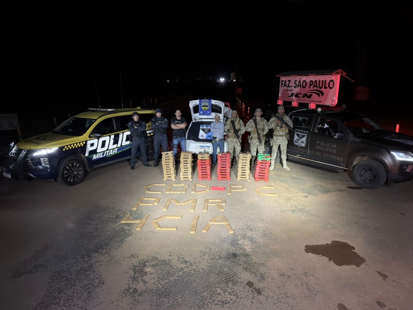 Operação reforça o trabalho de combate ao tráfico de entorpecentes em rotas que ligam a fronteira com outros estados brasileiros - Foto: PCMS