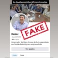 Story publicado por Riedel no Instagram denunciando o perfil falso - Foto: Reprodução/Redes Sociais GovMS
