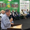 Eduardo Riedel participou da abertura da Ecpoagro, em Dourados. / Foto: Jhonatan Xavier/RCN67
