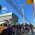 A “Invasão Massa” chegou a Dourados nesta segunda-feira (12), trazendo para as principais ruas do centro da cidade a energia positiva da equipe do Grupo RCN.  (Foto: Emily Geovanna)