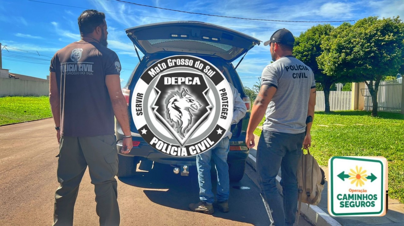 Homem tinha mandado de prisão preventiva expedido - Foto: Reprodução/ PCMS