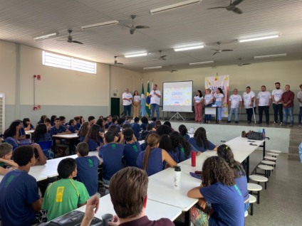 Abertura do projeto na Escola Estadual Frei Vital de Garibaldi (Foto: Sarah Protz/Assessoria)