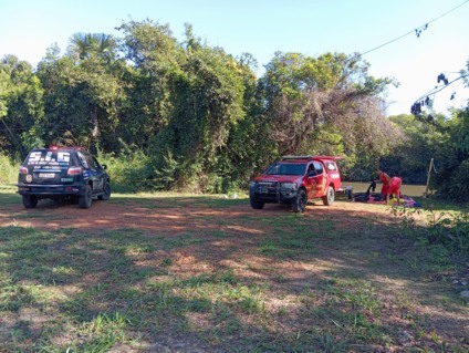 Equipes do Corpo de Bombeiro ajudam nas buscas pelo Rio Aporé - Foto: Reprodução/ PCMS