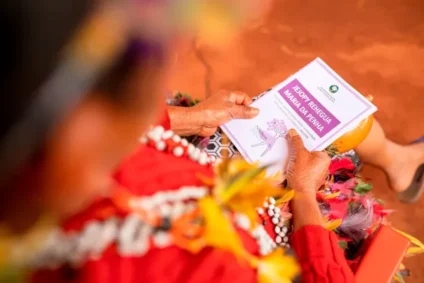 A ação conta com a escuta de mulheres vítimas de violência na aldeia- Foto: Everson Tavares/ Agência Pública 
