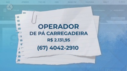TVC Emprego: confira salários e requisitos para vagas abertas em Três Lagoas