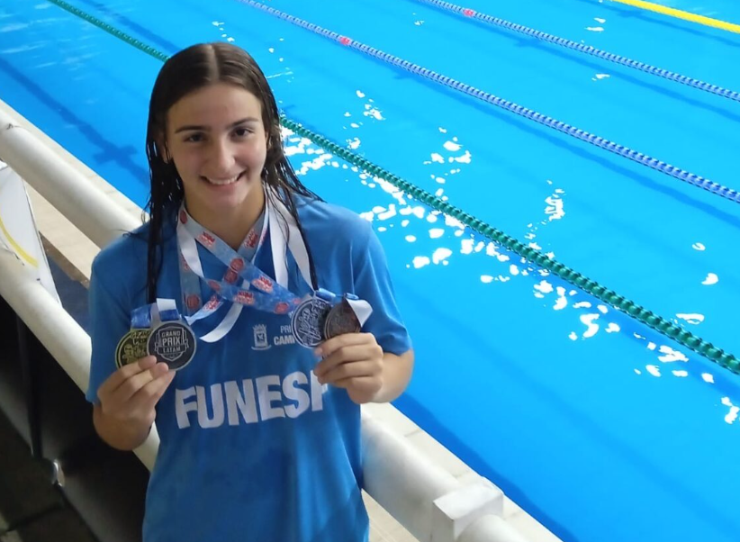 Letícia conquistou quatro medalhas no campeonato - Foto: Reprodução/ Arquivo Pessoal