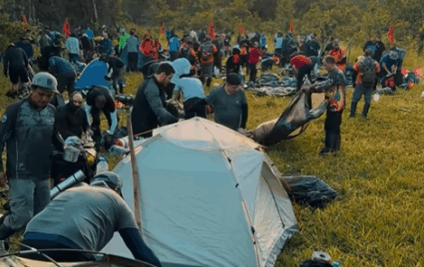 Durante quatro dias, homens do movimento se reúnem para imersão com a natureza - Foto: Reprodução/ Legendários CG