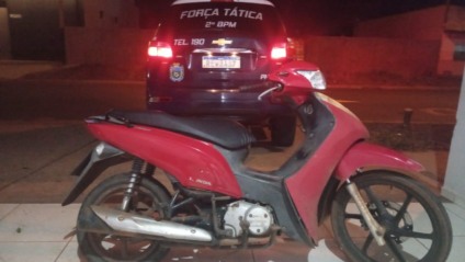 Motocicleta furtada é localizada pela Força Tática em Três Lagoas