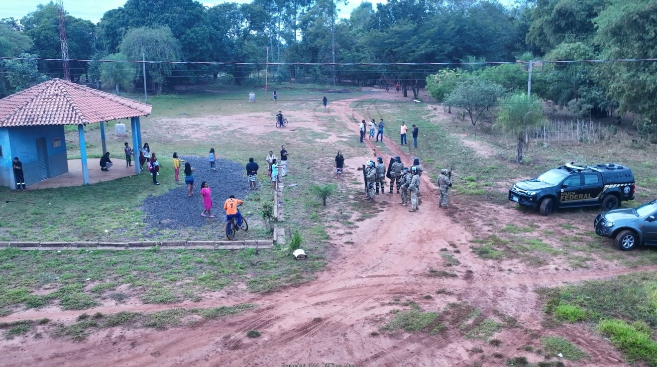 Ação ocorreu na Aldeia Limão Verde, em Amambai - Foto: Divulgação/PF