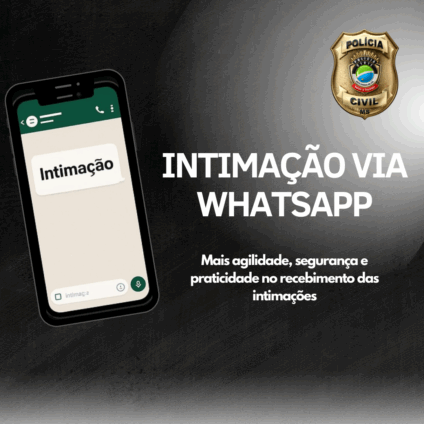 A Intimação será realizada por meio do aplicativo de troca de mensagens WhatsApp. (Divulgação)