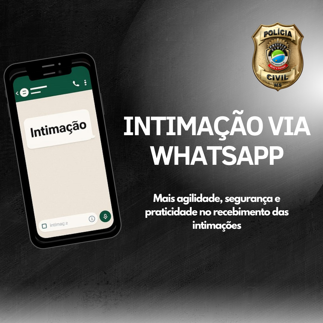 A Intimação será realizada por meio do aplicativo de troca de mensagens WhatsApp. (Divulgação)