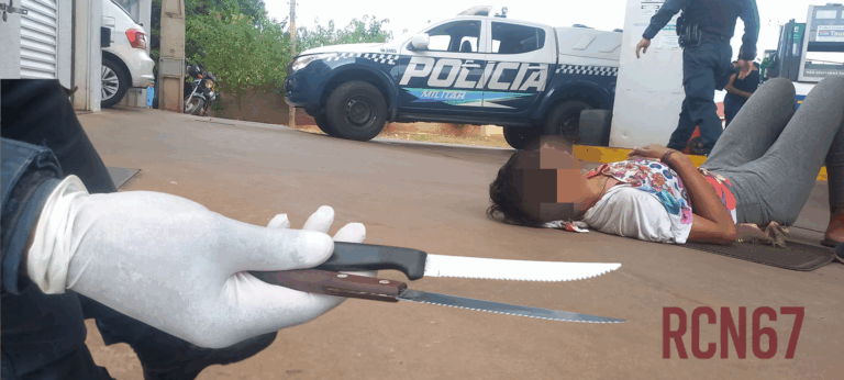 Mulheres são ameaçadas com faca e invadem posto pra se salvarem