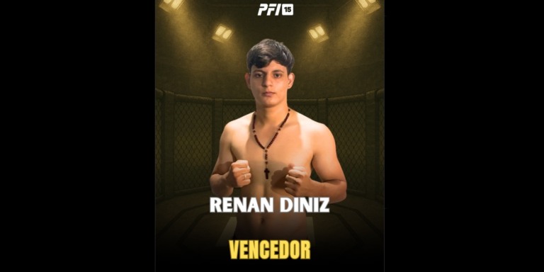 Renan Diniz avança com duas vitórias consecutivas./ Foto: Reprodução/Redes Sociais/PFI