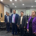 José Natan e Tenente Ávila durante a sessão de abertura dos trabalhos legislativos em fevereiro deste ano (Foto: Nestor Júnior/Cultura FM)