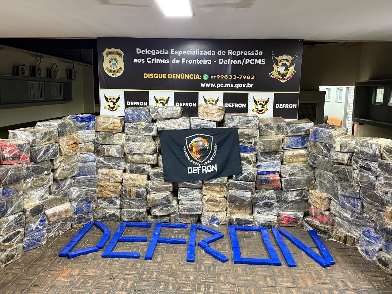 Carga estava escondida sob sacos de aveia - Foto: Divulgação/Polícia Civil de MS