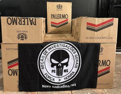 Os cigarros não tinham documentação fiscal - foto: Polícia Civil