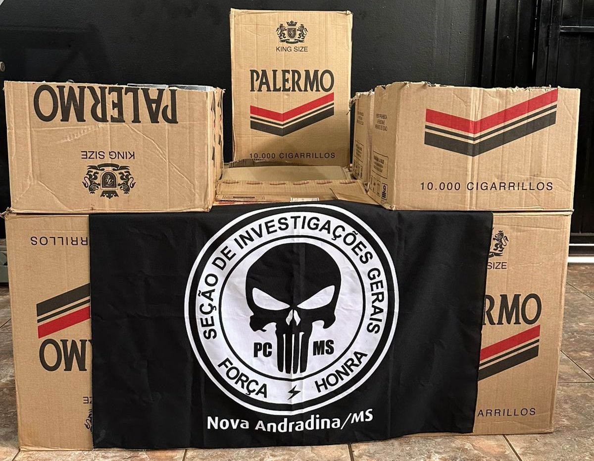 Os cigarros não tinham documentação fiscal - foto: Polícia Civil