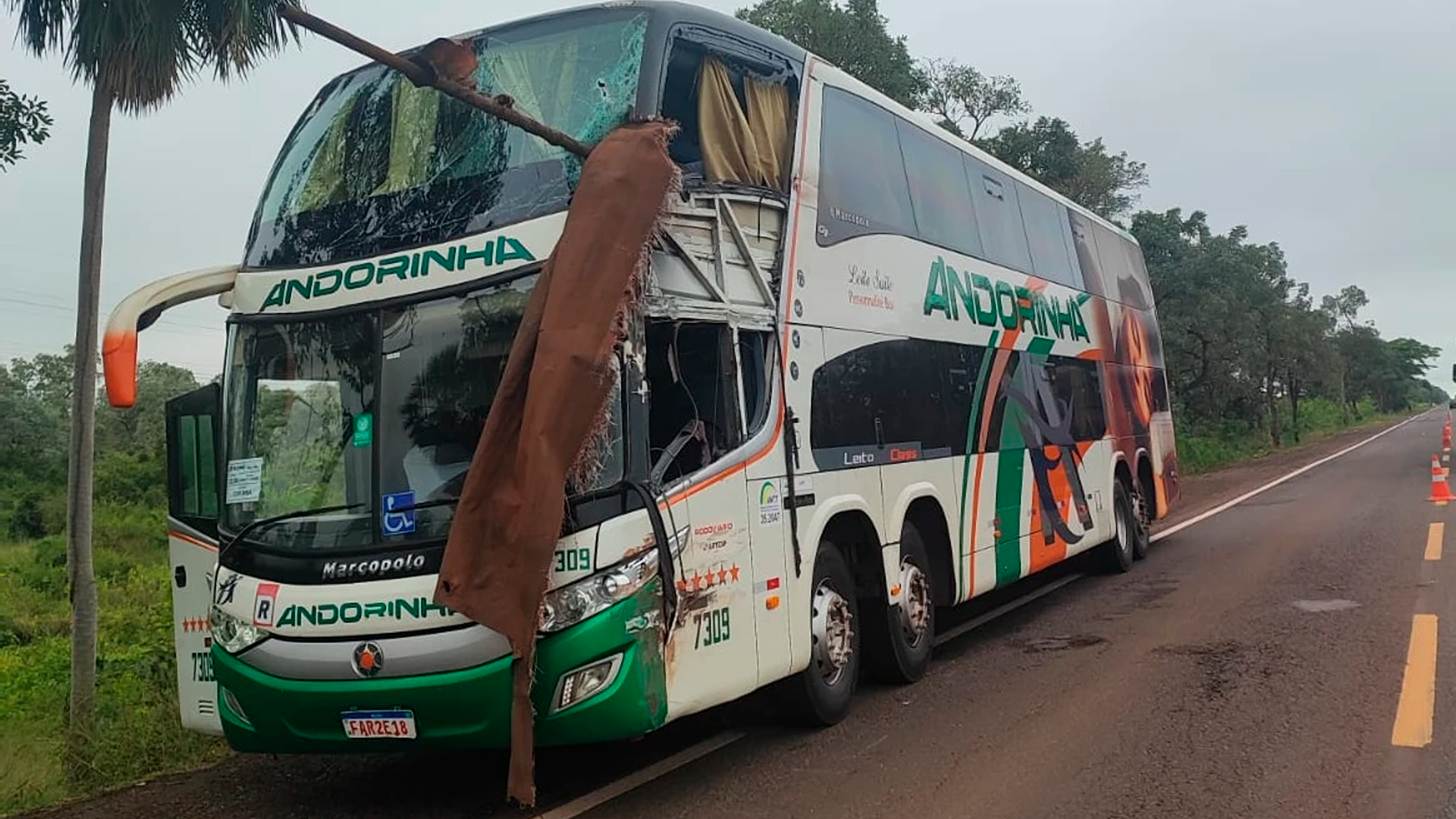 Acidente grave entre ônibus e caminhão na BR-262 próximo ao Buraco das Piranhas