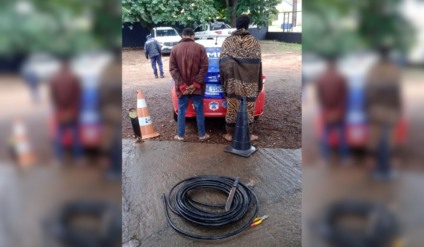 Os guardam prenderam os dois homens em flagrante - Foto: GCM