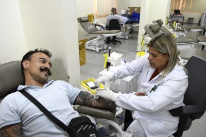 Em alusão ao Dia Mundial do Doador de Sangue, a mobilização chega em um momento crítico, com os estoques da unidade registrando baixa nos tipos O positivo e O negativo.  (Foto: Bruno Rezende)