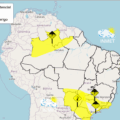 A previsão do declínio é entre 3ºC e 5ºC. (Reprodução/Inmet)