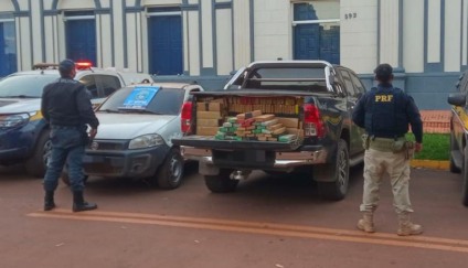 PRF e PM apreendem 2,2 toneladas de maconha em Bela Vista (Foto: Divulgação/PRF/MS)
