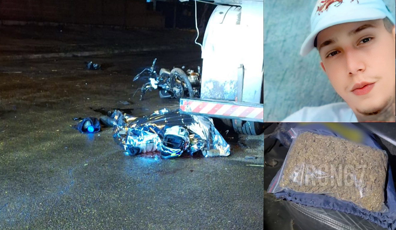Durante checagem aos pertences de João Pedro foram encontrados 250g de maconha. Foto: Divulgação.